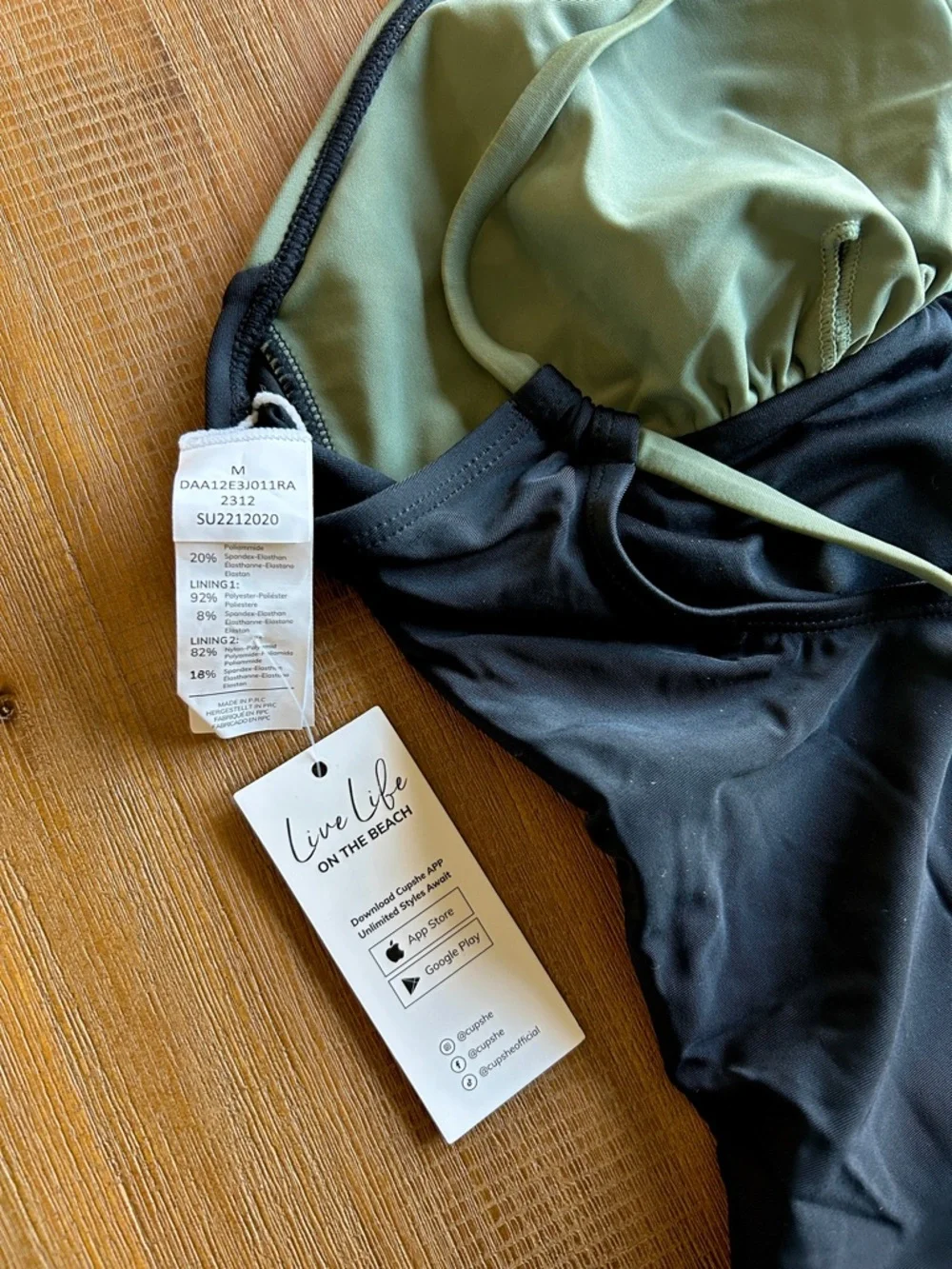 CUPSHE One-Piece High Neck Tummy Control Swimsuit - Picture 9 of 9